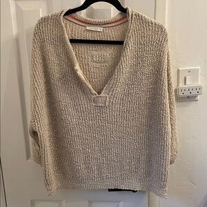Vici Cream V-Neck Sweater